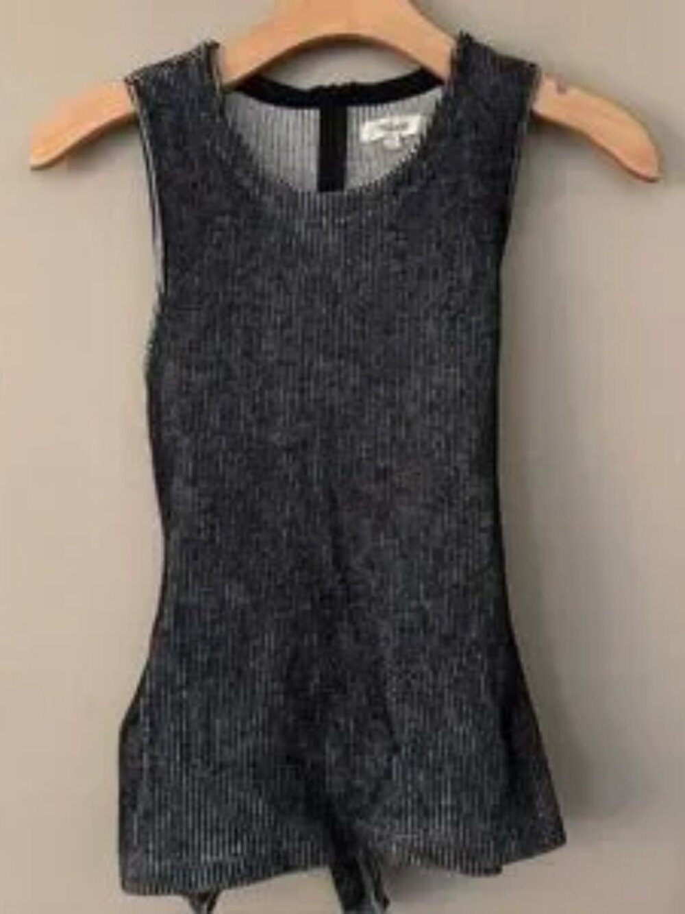 Madewell Ribbed Sleeveless Knit Top with Tie-Back Size XS